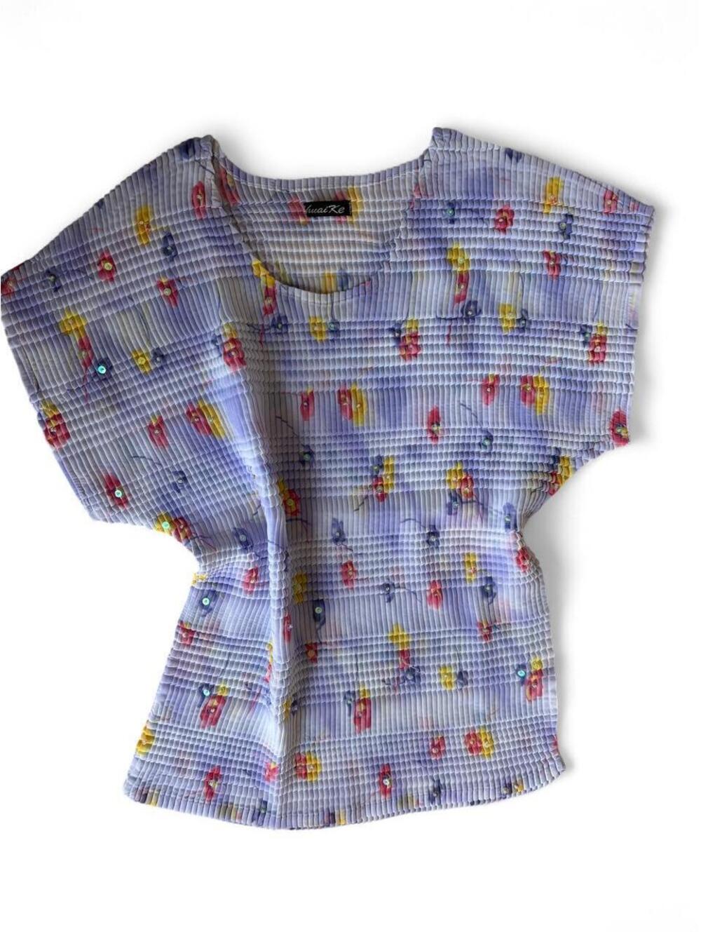Y2K vintage Purple scruncy top with sequins